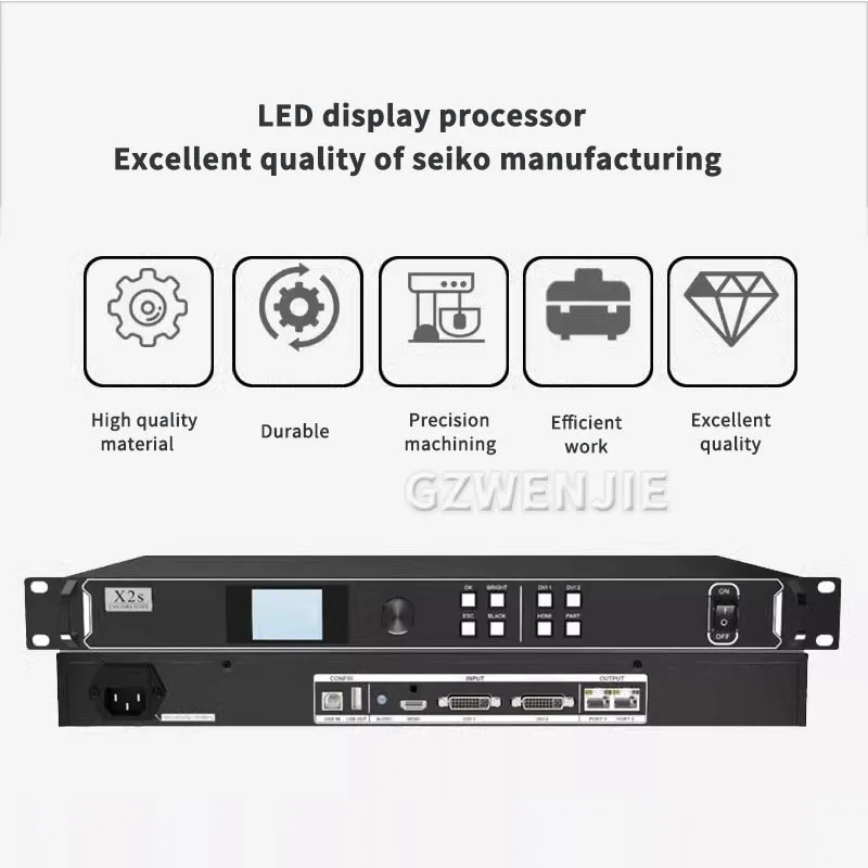 X2s Video Processor RGB Full Color Module Indoor LED Display Screen Video Wall Controller USB Port Supports HDMI DVI