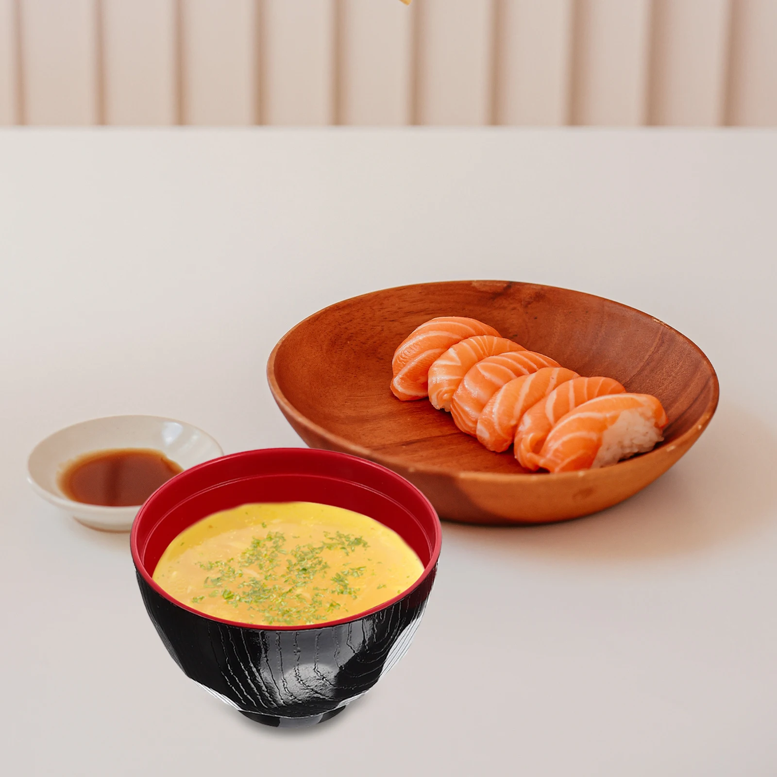 

1 Set Versatile Japanese Miso Soup Bowl With Spoon Smooth Rice Bowl For Miso Soup Enjoyment