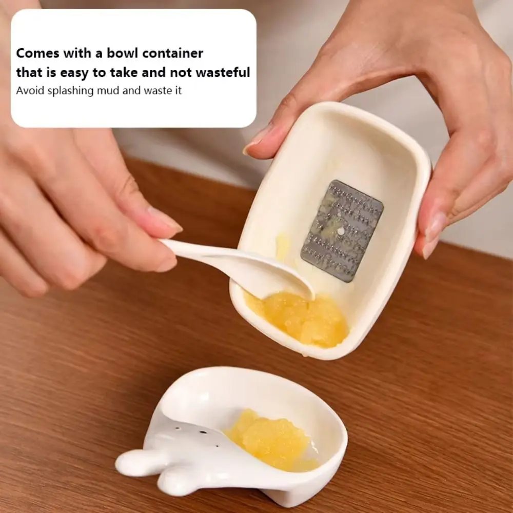 Durable Manual Garlic Ginger Grater Japanese Style Easy to Clean Ginger Grinding Masher Convenient Garlic Masher Kitchen Tool