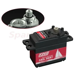 KINGMAX SW22HV 68g Servo sterzo impermeabile argano programmabile giro 1.5 ~ 7T ingranaggio metallico digitale ad alta tensione per barca a vela RC