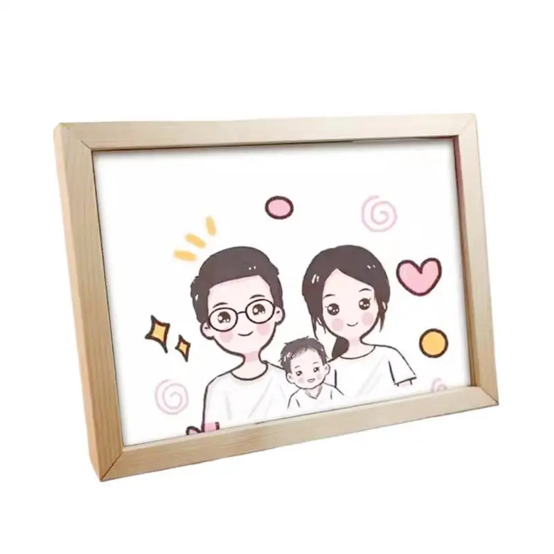 Wooden Children Art Drawing Frame Wall Mount Changeable Toddler Photo Frame for Children Art Projects, Kids Art Display Pictures