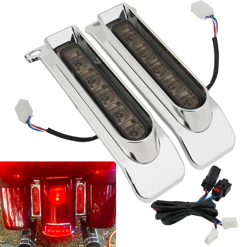 

Motorcycle LED Saddlebag Side Filler Turn Signal Brake Running Light for Harley Touring Electra Street Glide Road King 2014-Up