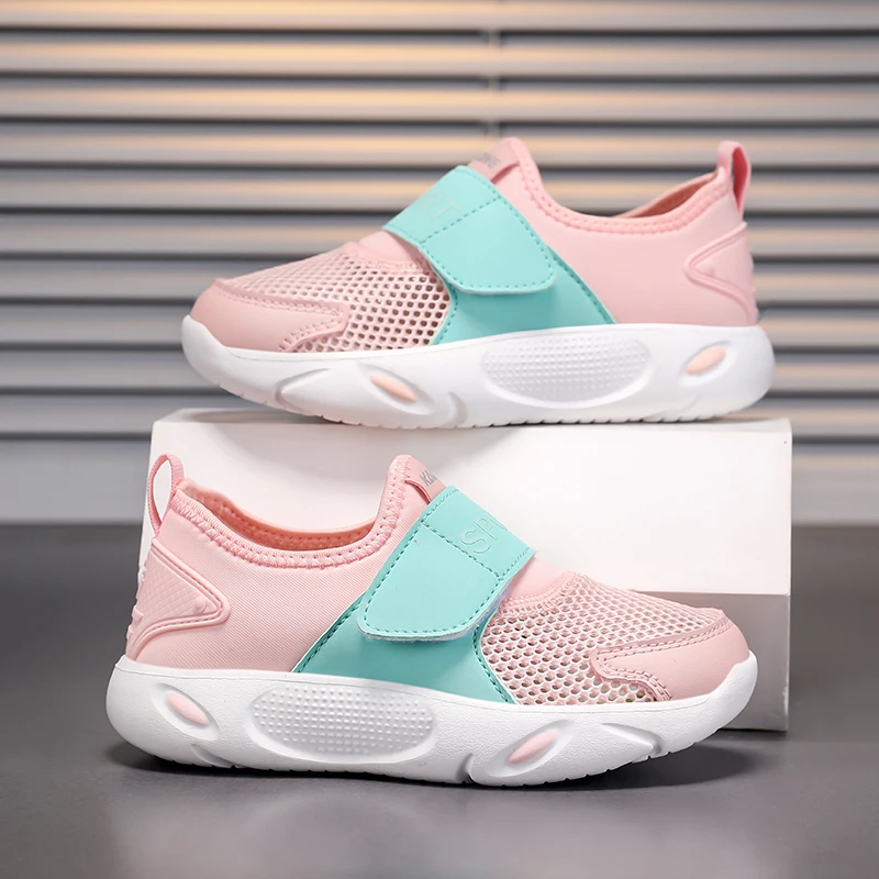 

Children's Sports Shoes Girl 2025 Summer Mesh Breathable Anti Slip Soft Sole Fashion Sneakers Trend Casual Running Shoes Kids