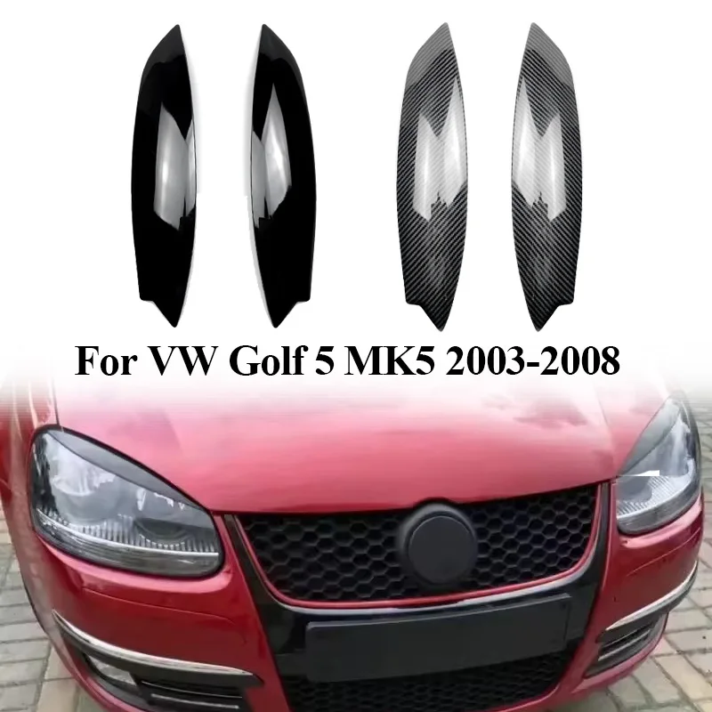 

Car Headlight Eyebrows For VW GOLF 5 MK5 Volkswagen Golf5 2003-2008 Car Front Light Eyelids Cover Decorative Sticker Accessories