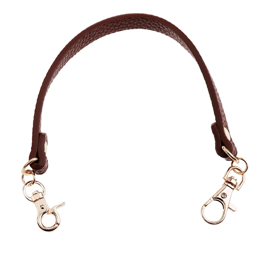 Handbag Strap Short Handle in PU Leather Versatile Purse Making Accessory for Genuine Leather Bag Customization
