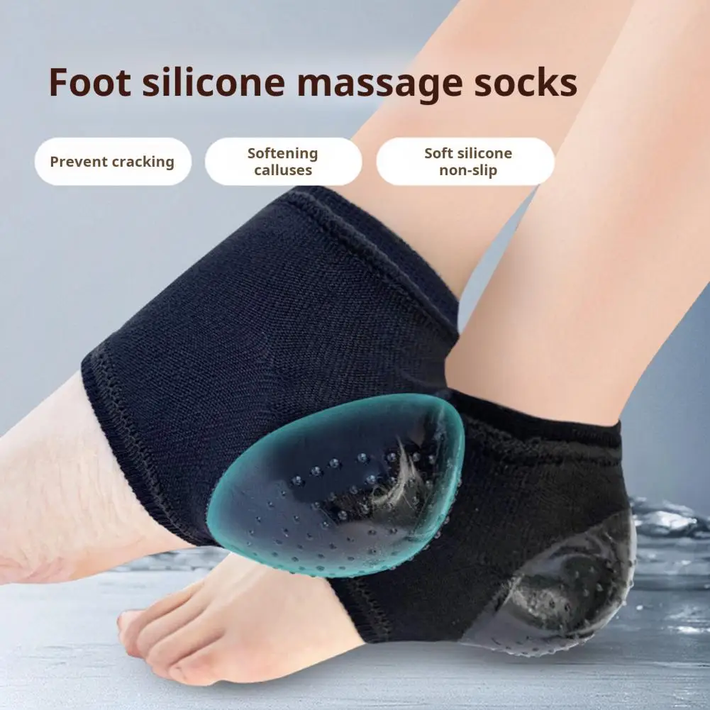 1 Pair Moisturizing Socks For Cracked Heel Repair Toeless Socks Spa Gel Socks For Dry Cracked Feet Lotion Moisture Pedicure Sock