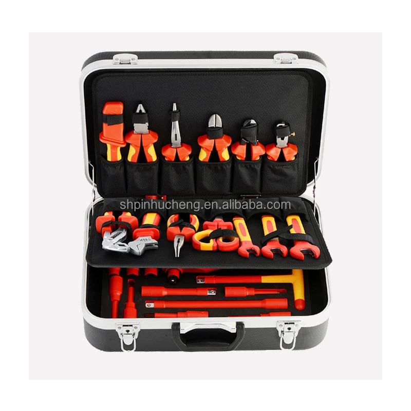 

42pcs auto repair tool VDE hand tool 1000V insulated screwdriver combination pliers open end wrench insulated suit