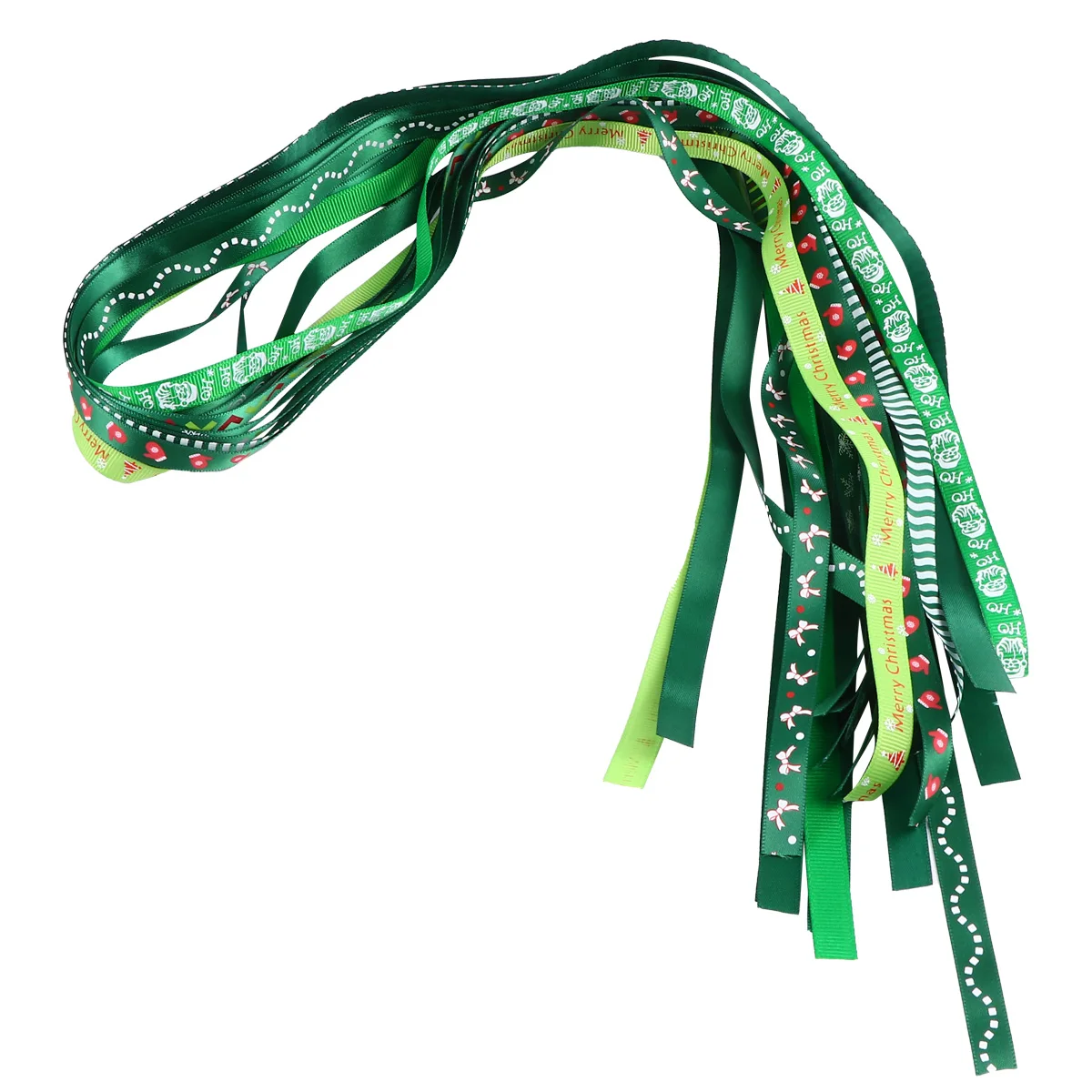 

12pcs 1cm Wide Christmas Ribbon Gift Wrapping Packaging Tape Decoration Polyester DIY Accessories Holiday Supplies Elastic B