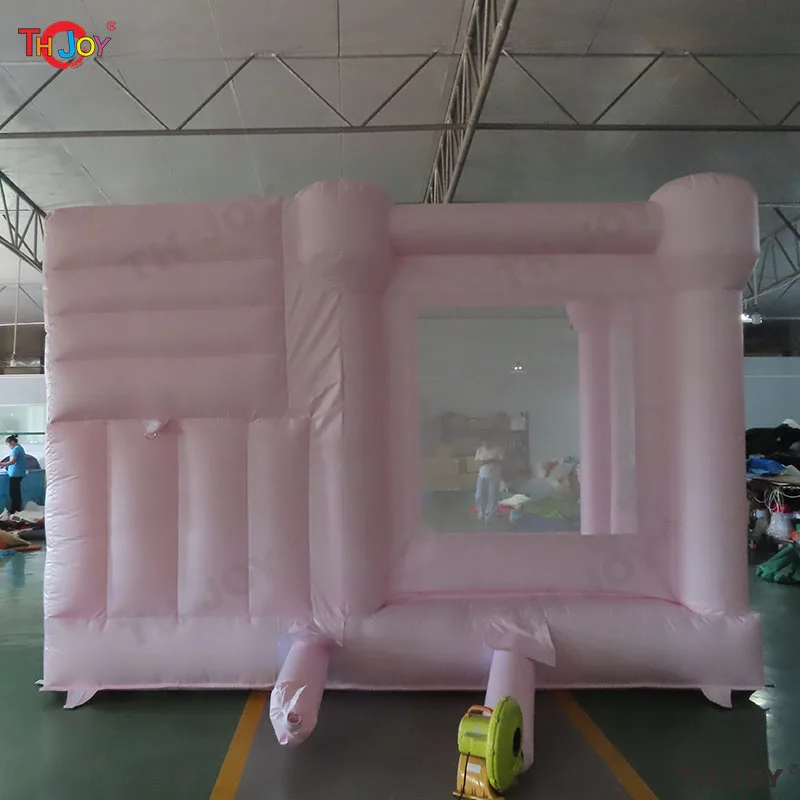 Commercial Inflatable White Wedding Bounce House With Slide And Ball Pit PVC Pink Jumper Moonwalks Bridal Bouncy Castle For Kids