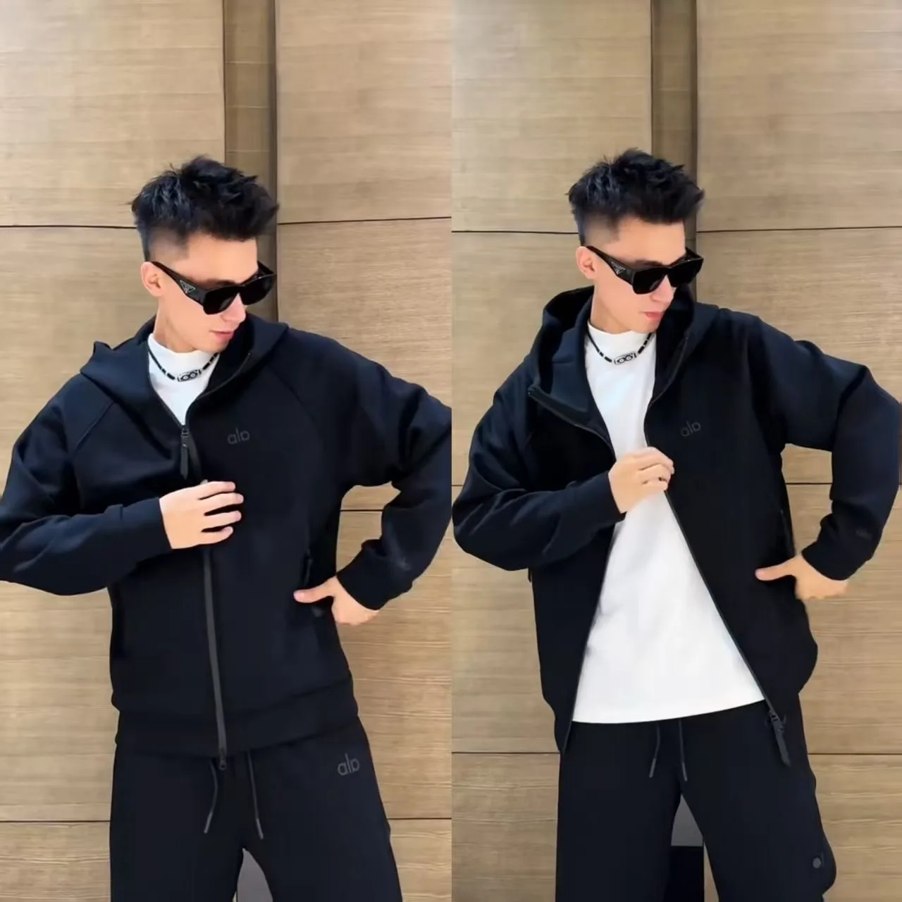 

Новый мужской повседневный спортивный костюм осень 2025: худи и свободные брюки, комплект из двух предметов, молодежный, с длинными рукавами, осенний, Китай