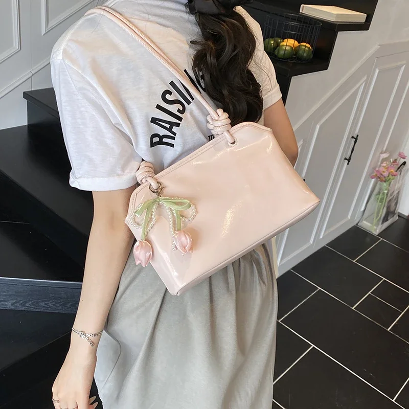 

Advanced Sense Solid Underarm Women's Bag Summer New Delicate Versatile Women's Shoulder Bags Concise Fashion Women's Bag pink