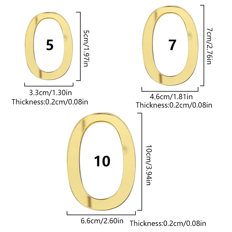 Number Tag Door Plaque House Drawer Sign Plating Gate Digits Self-adhesive Numeral Door Numbers Sticker Home Address Door Label