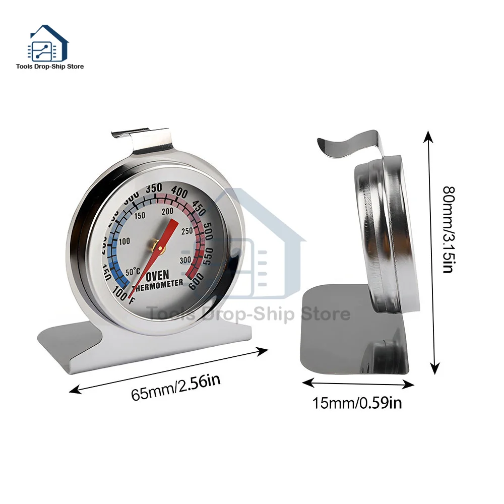 Stainless Steel Oven Cooker Thermometer Temperature Gauge Mini Thermometer Grill Temperature Gauge for Household Cooking