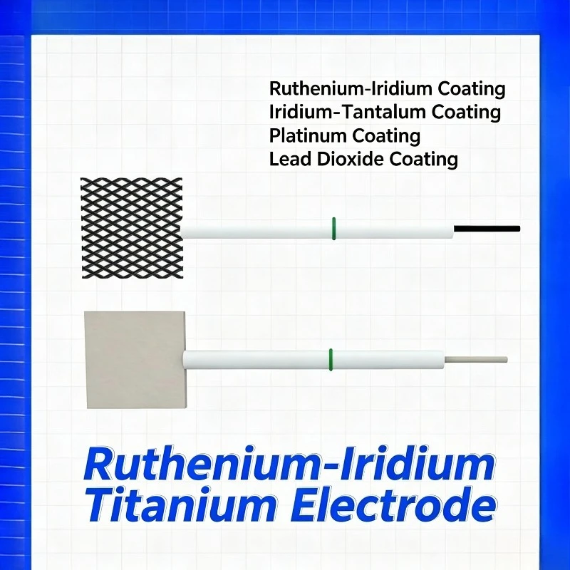 Ruthenium Iridium Titanium Electrode Iridium Tantalum Platinum Tin Coating Electrochemical CounterElectrodeThree‑ElectrodeSystem
