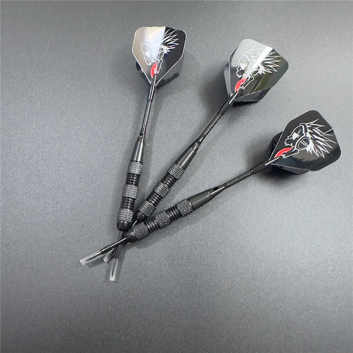 3pcs/Set Of Metal High-grade Iron Nickel Plated Black Needle Darts 20 Grams Competition Training Black Pattern Aluminum Rod