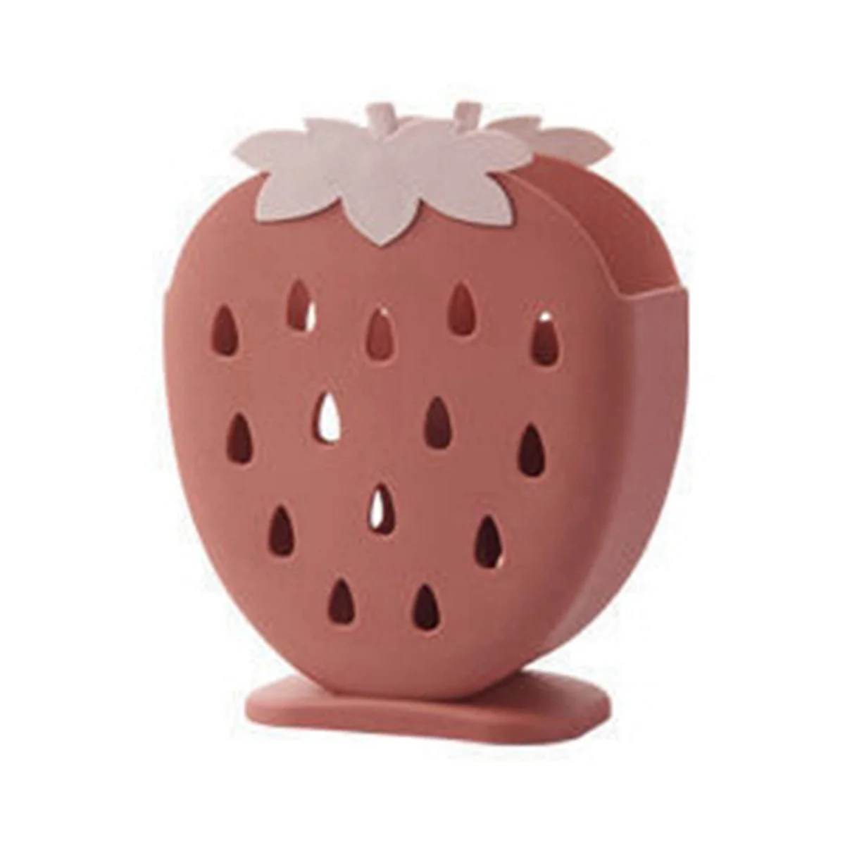 Cute Strawberry Chopsticks Holder Drain Rack Kitchen Tableware Storage Rack Drainer Spoon Fork Knife Shelf Holder