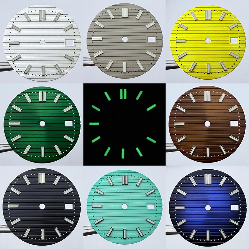 NOOKIDA 30.5 مللي متر S ساعة الطلب الأخضر مضيئة وجوه صالح NH35 NH36 التلقائي ساعة يد تعمل بالحركة اكسسوارات ساعة إصلاح
