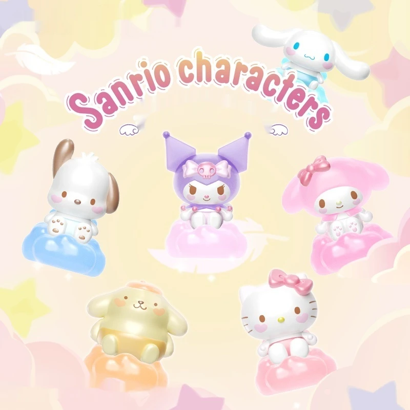 

Серия Angel Baby, милая забавная глухая коробка с фасолью, украшение для дома и офиса, подарок на день рождения, помпон Kuromi Purin