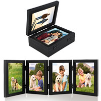 4/5 Folding Accordion Picture Frame Foldable Hinged Collage Photo Frames Tabletop Display Home Decor Birthday Mother's Day Gifts
