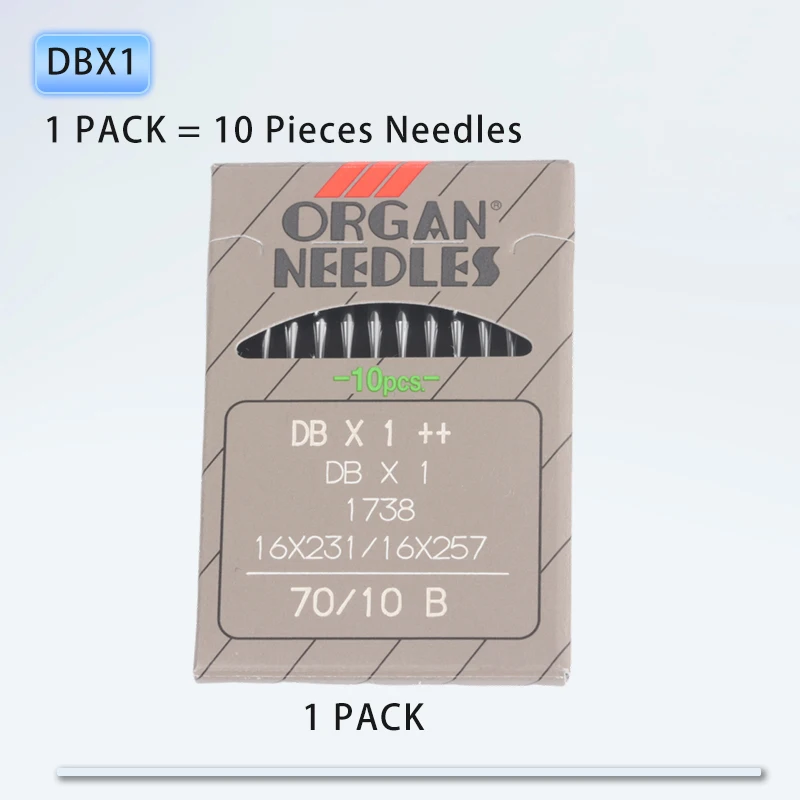10 PCS DBX1 ORGAN Sewing Machine Needles For Industrial Lockstitch Japan Sewing Accessories DB*1 16x231 Knitting JUKI BROTHER