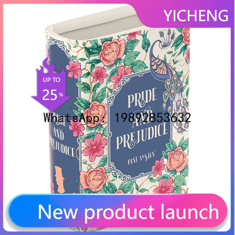 

HP personalized book ceramic vase flower arrangement ornament desktop decorative utensils living room