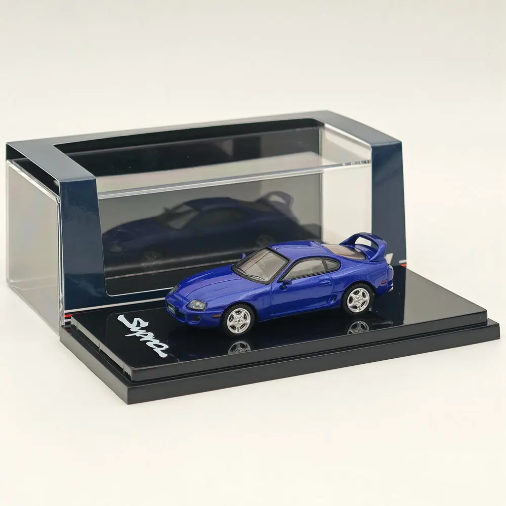 1/64 Hobby Japan For SUPRA RZ JZA80 with Active Spoiler Parts Blue HJ642042BL Diecast Models Car Limited Collection Auto Toys