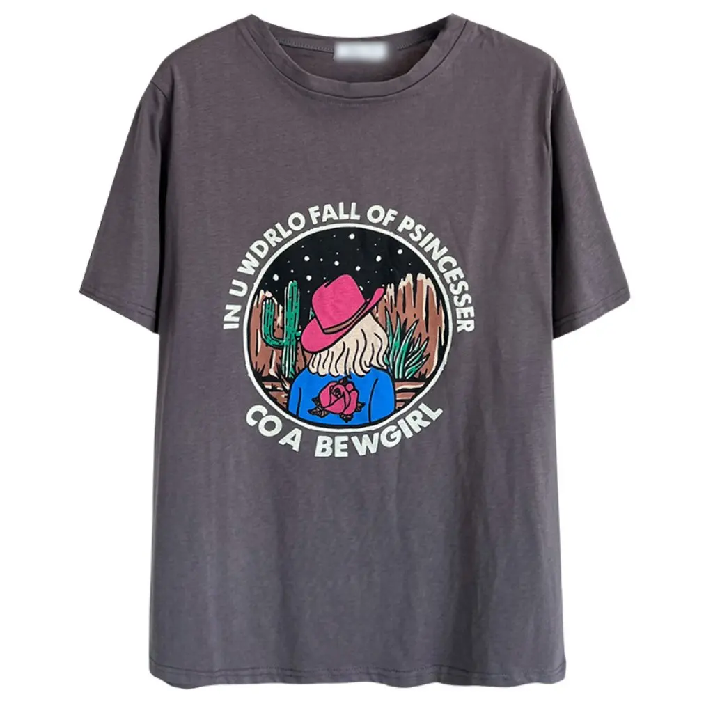 

Женская повседневная футболка больших размеров с короткими рукавами, летняя новая стильная универсальная футболка с круглым принтом, 100 кг, толстая мм 5277