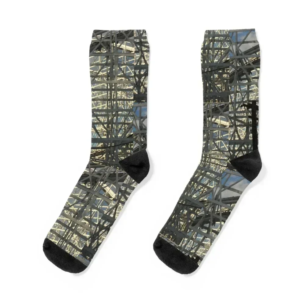 The Old Wooden Rollercoaster Socks Crossfit funny gift winter gifts shoes Luxury Woman Socks Men's