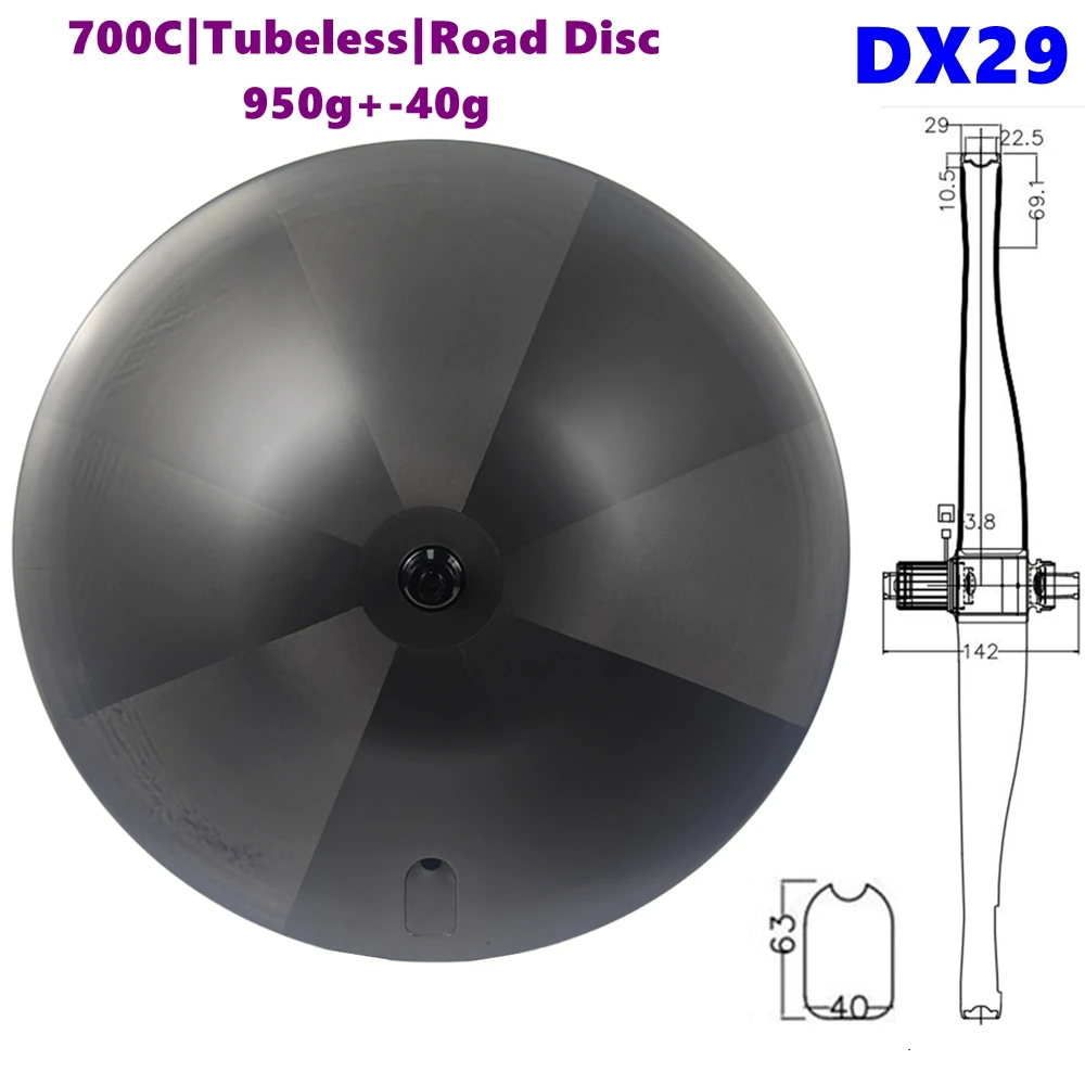 

BIKEDOC DX29 Super Light Carbon Disc Wheel 700C 950g Elite Iroman Time Triathlon Disk Wheelset TT Carbon Wheels Racing Bicycle