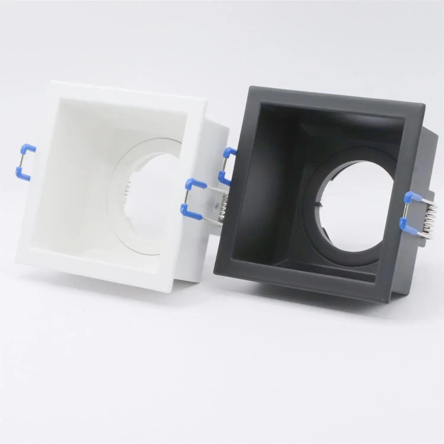 LED Eyeball Fitting Casing Square Black / White Downlight Housing Light Fixture GU10 MR16 LED Bulb Spot/Eyeball