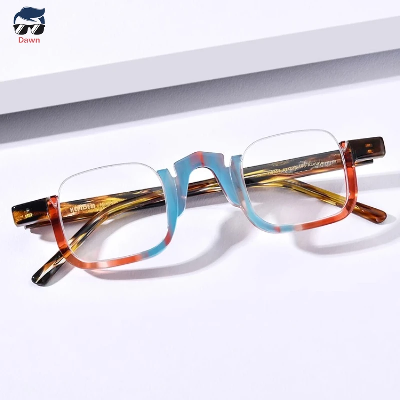 

Новые многоцветные квадратные полуоправы для мужчин и женщин, подходящие для линз по рецепту и защиты синего света