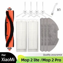 Para xiaomi mijia robô mop vácuo 2 lite/mi robô mop vácuo 2 pro/mjstl/mjst1shw peças escova lateral principal filtro hepa mop