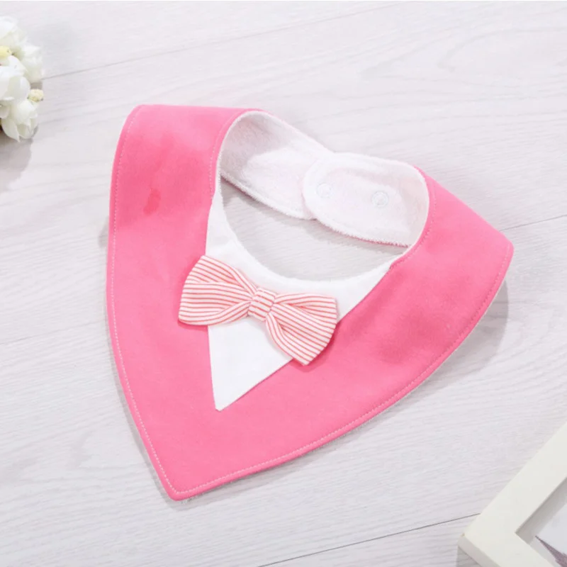 1 Piece Infant Apron Bibs Baby Burp Feeding Waterproof Soft Bow Tie