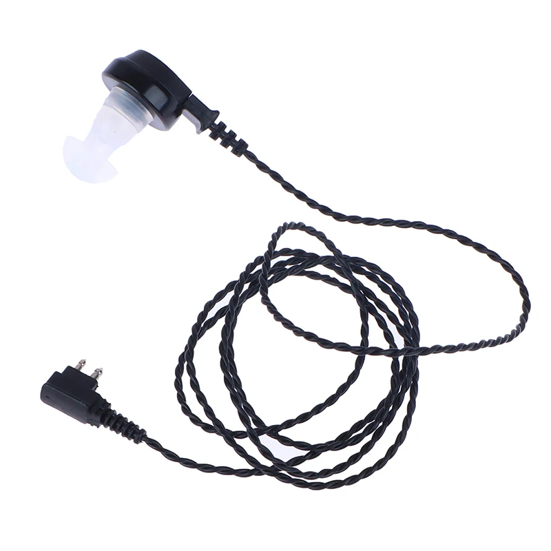 1Pcs Black Hearing Aid Unilateral Cord Wire+BTE Hearing Aid Receiver (2 pin) Amplifier Speaker Replacement Part