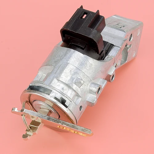 Cerradura de barril de interruptor de arranque plateado con llaves aptas para Peugeot Partner MK2 2008 2009 2010 2011 2012 2013 2014 2015-2017