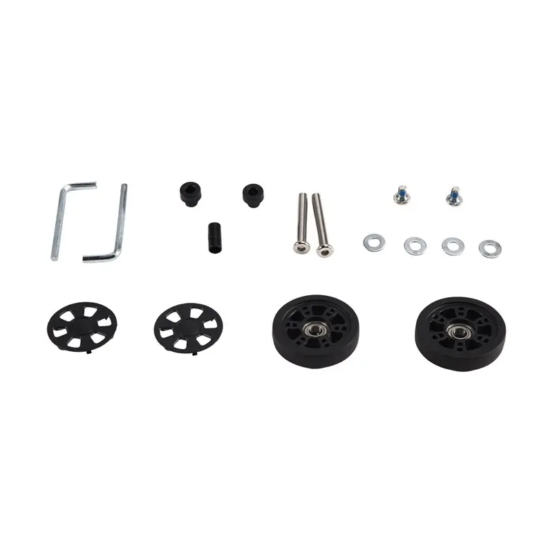 B23B 2PCS Low-Noise Rolling Bearing Luggage Wheels 55X12mm For Travel Suitcase Caster For Replacement Black
