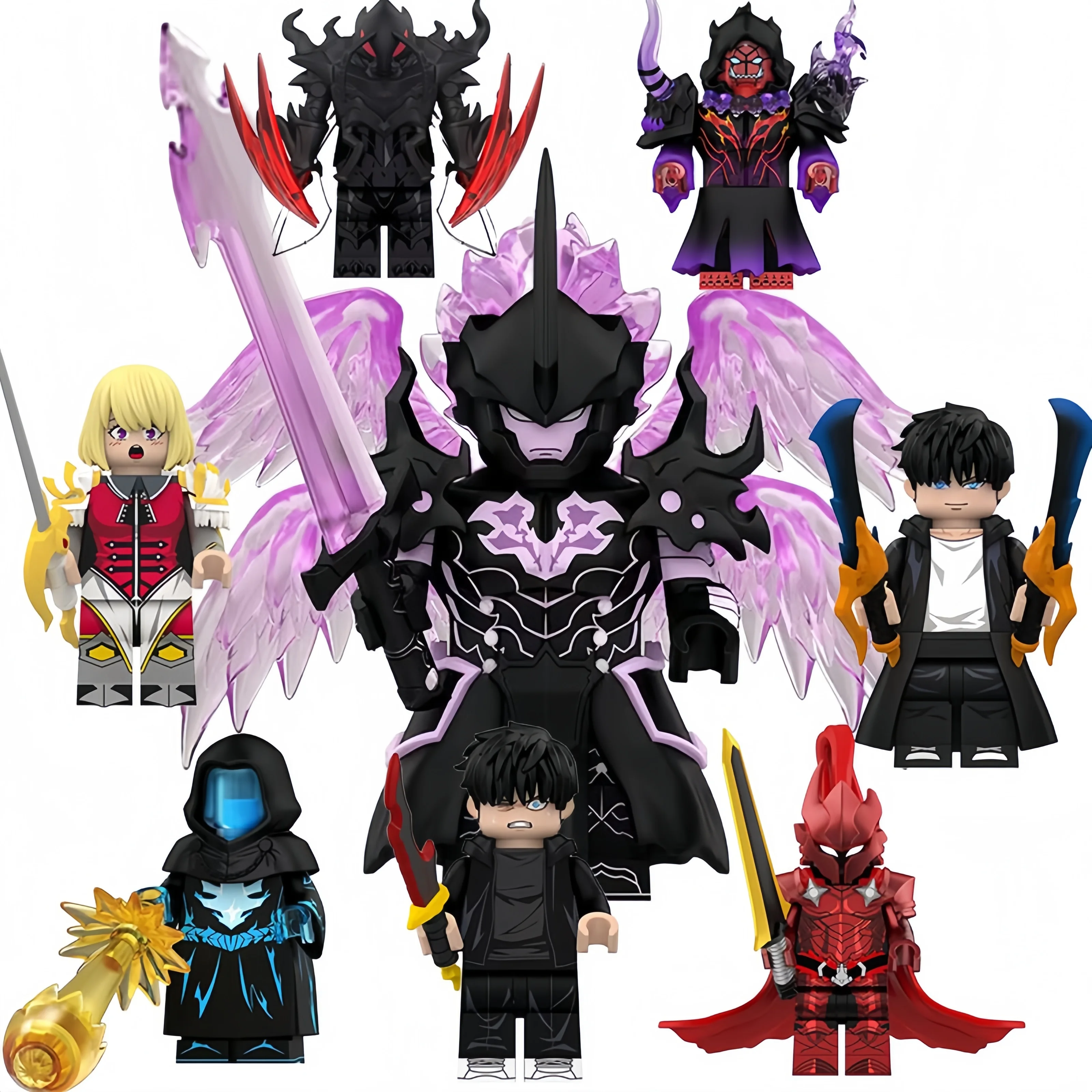 

Новые аниме Solo Leveling Cheng Xiaoyu Blocks, наборы фигурок, сферические шарнирные руки, уникальные очень подробные аниме-игрушки