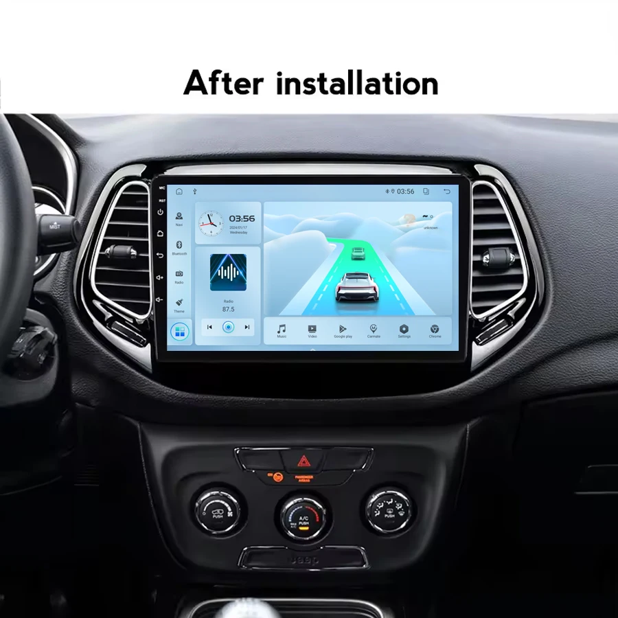 Android 13 Autoradio Carplay Auto Car Stereo For JEEP Compass 2016-2018 GPS Videp Player Navigation Car Radio