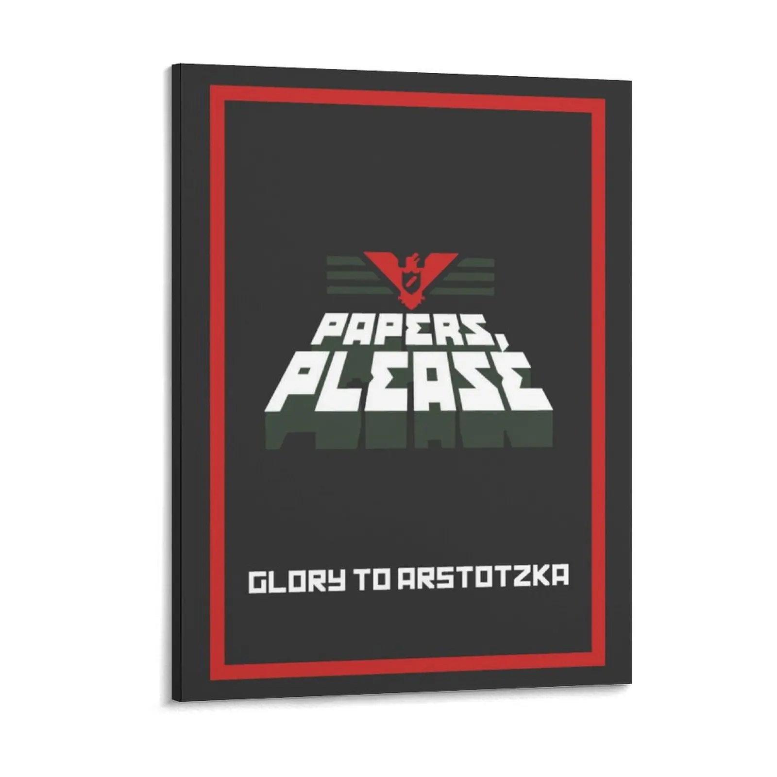 Papers, Please: Glory To Arstotzka! Canvas Painting Cinema Pub Bar Home Printed Framed Wall Paintings