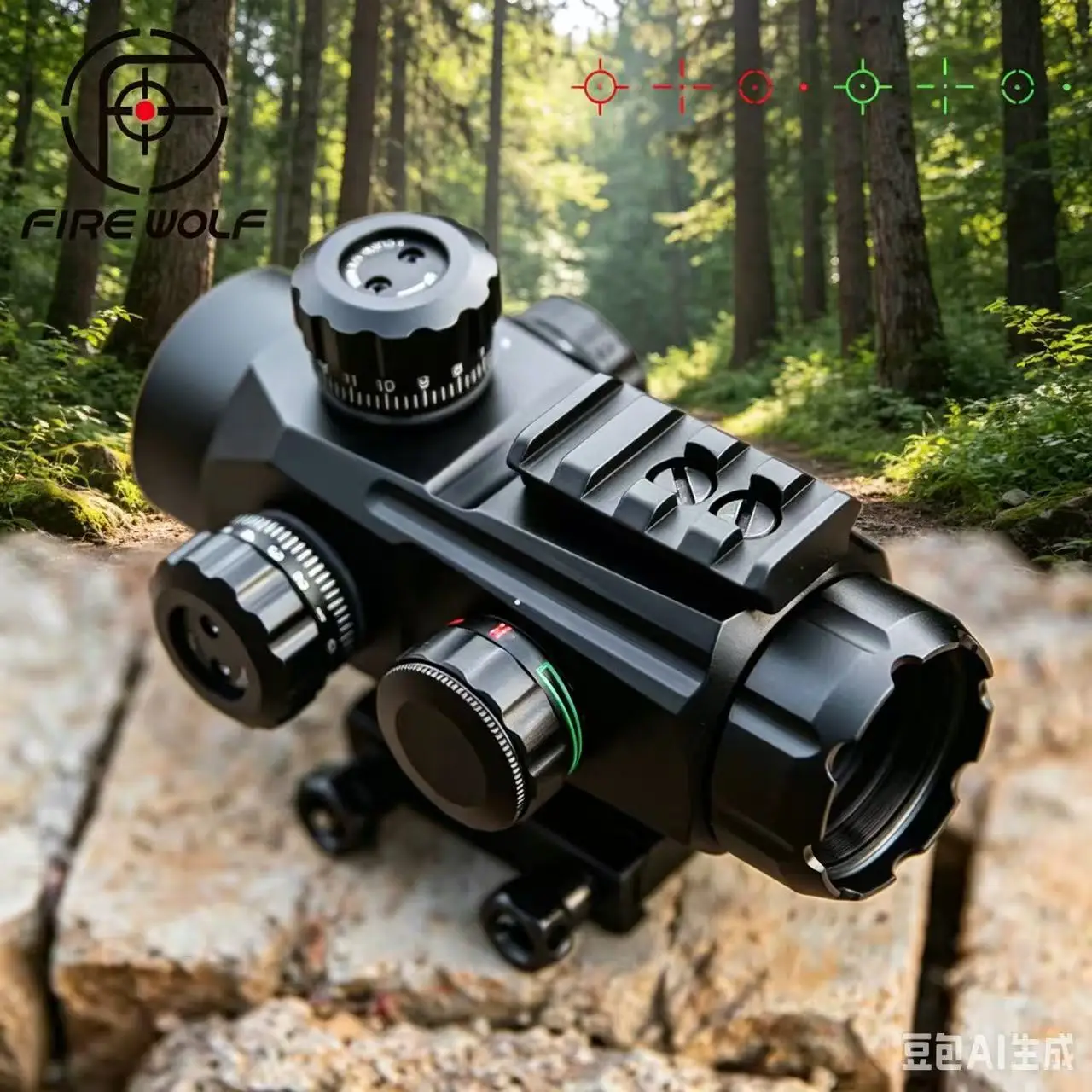 Firewolf FIREWOLF 1×35RD four-variable dot internal red dot sight, outdoor tactical, high-definition, fast aiming, multi-positi