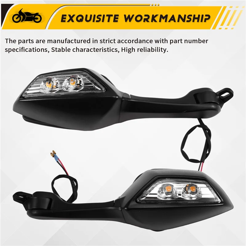 

Lasting Motorcycle Rearview Mirror Rearview Mirror With Turn Signal Side Mirror For Yamaha YZF-R9 Motorcycle Accessories