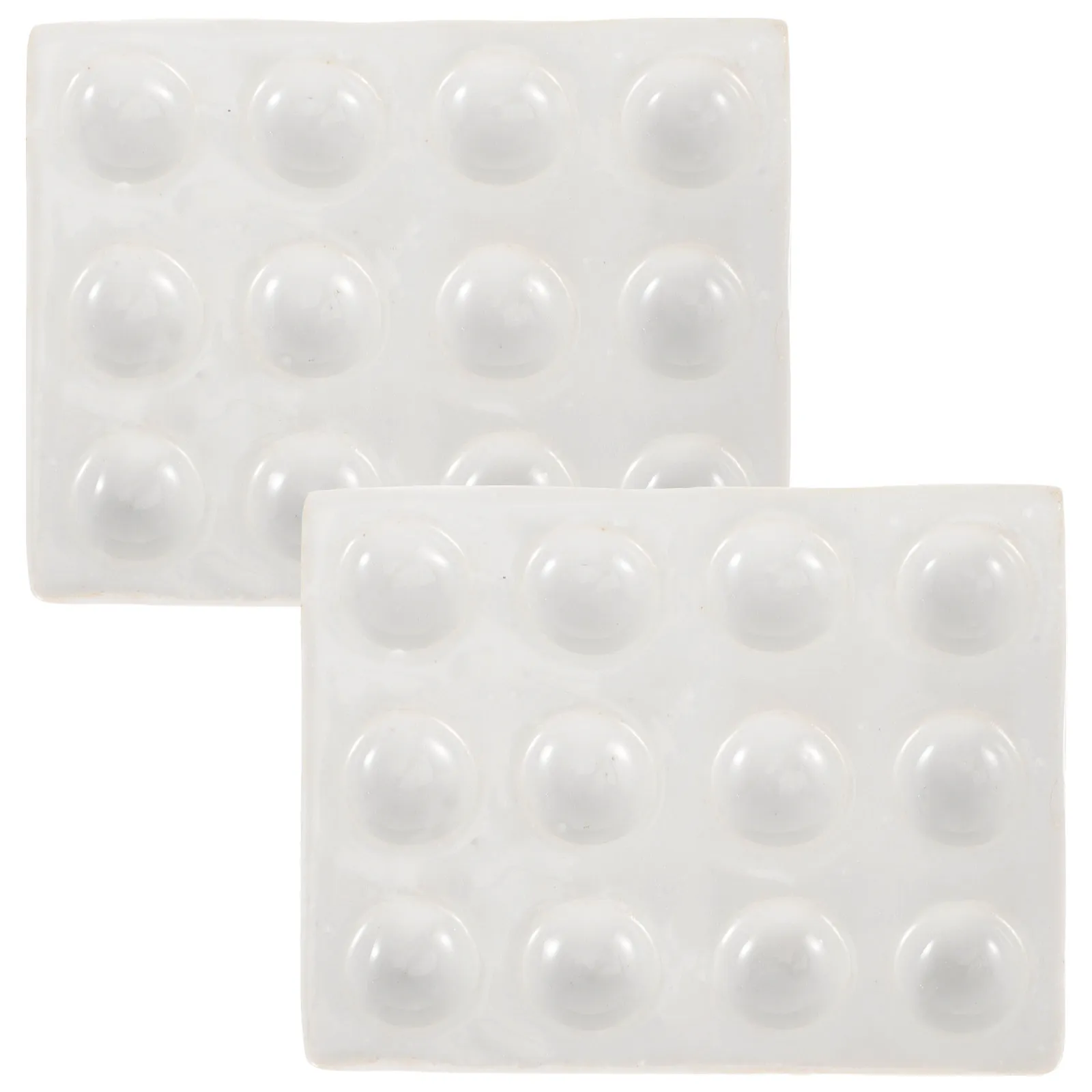 2Pcs 12-Wells Porcelain Spot Plate Ceramic Reaction Plate for Chemistry Class Laboratory Chemical Experiment Scientific Testing