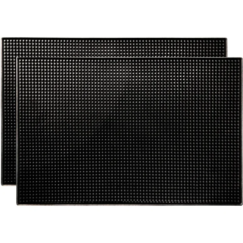 

Promotion! Black Pad 18 Inches X 12 Inches (Approximately 45 Cm X 30Cm) Rubber Strip Service Overflow Pad (Pack Of 2)