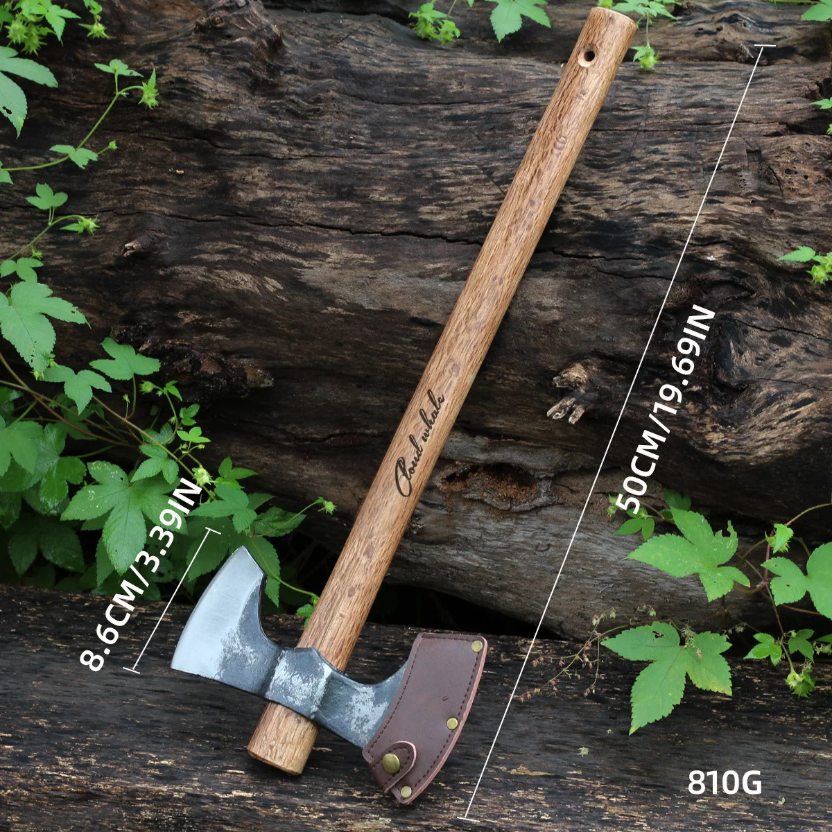 Forge Multifunctional Double-edged Axe Portable Outdoor Camping Emergency Axe Household Chopping Tool