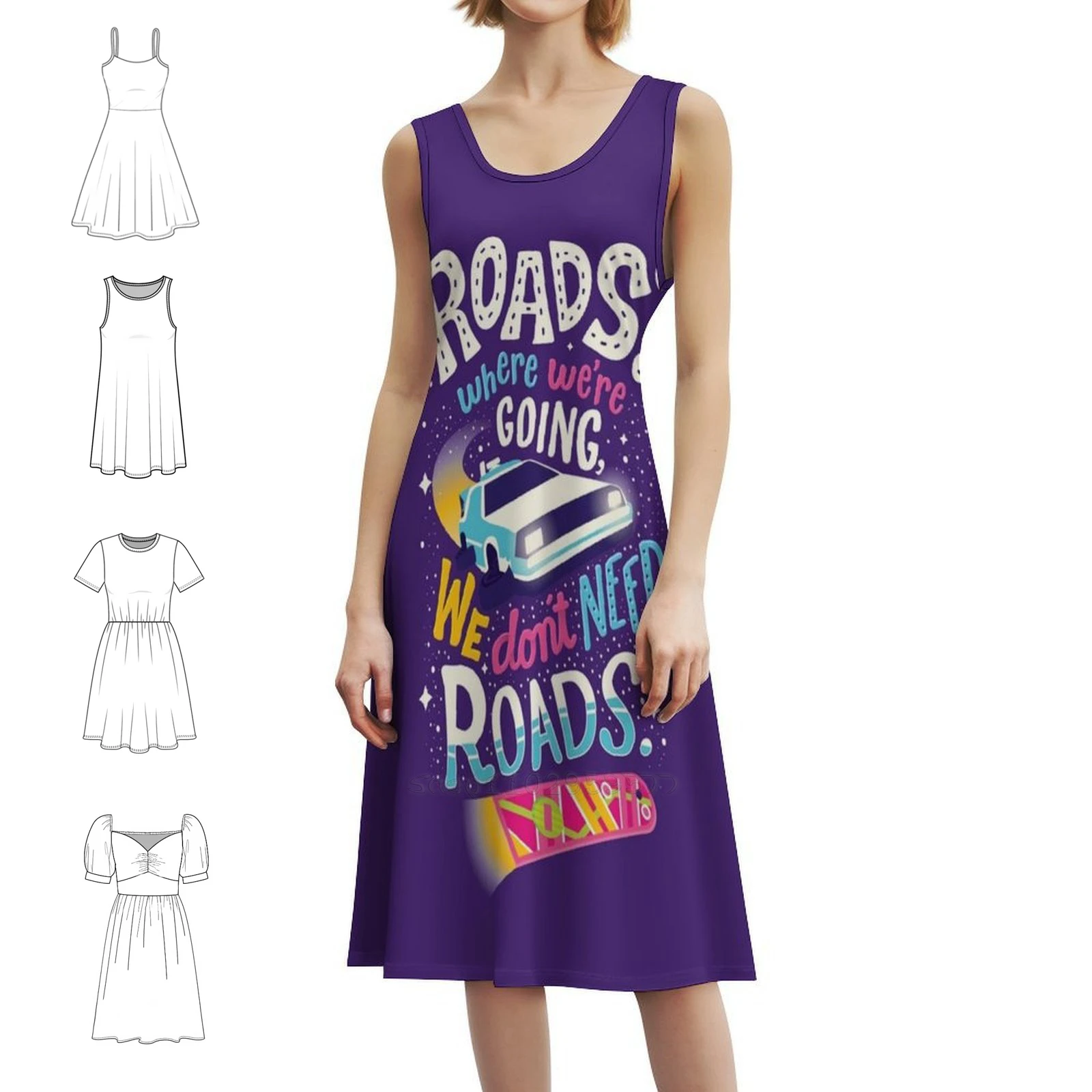 

We Don't Need Roads Платье в корейском стиле для женщин Элегантное повседневное платье для вечеринки или повседневной носки Платье с надписями в стиле поп-культуры