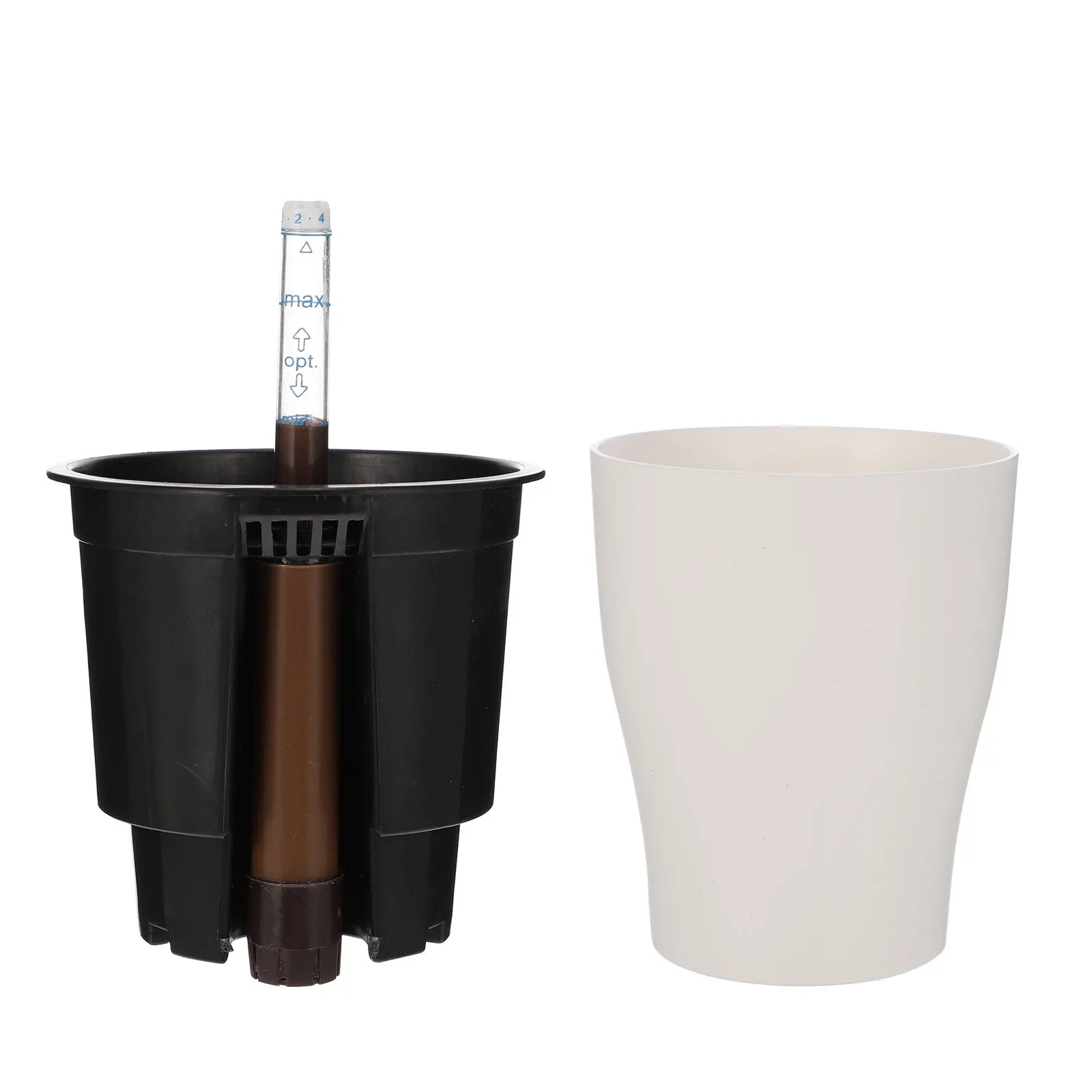 أصيص زهور ذاتي السقي مع مؤشر مستوى الماء للنباتات الداخلية أصيص زهور بلاستيكي ماص تلقائي للمنزل #1