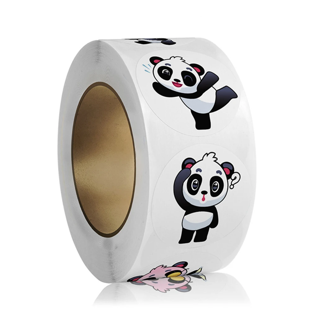 100-500pcs Cute Panda Animals Stickers for Kids School Encouragement Students Games Toy Reward Labels Stationery Stickers