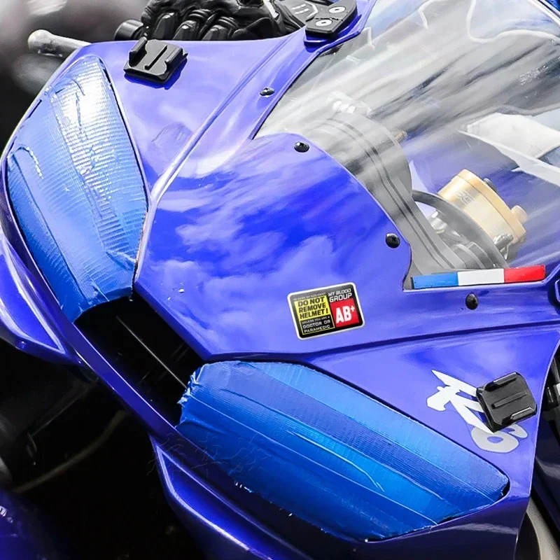 혈액형 레이스 카 드라이버 헬멧 장식 오토바이 프론트 페어링 스티커 가와사키 야마하 스즈키... - 2