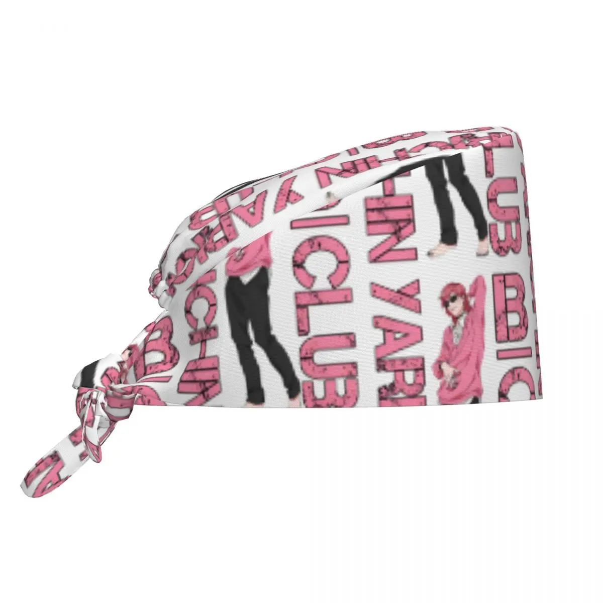

Medical Hat Yarichin B Club Work Scrub Cap For Men Women Adjustable anime Nursing Hats Holder Long Hair Design Working Cap