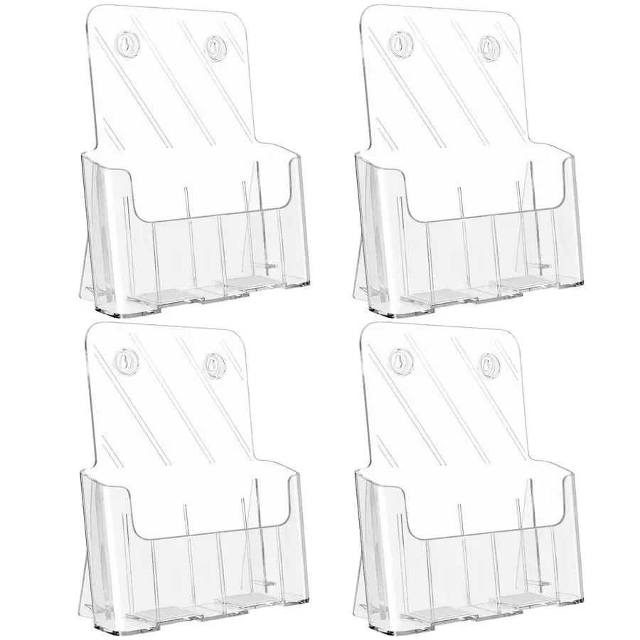 

Акриловая подставка для брошюр 8,5 x 11 дюймов, прозрачная подставка для флаеров, пластиковый держатель для трехстворчатых брошюр, журналов, меню, т.д.